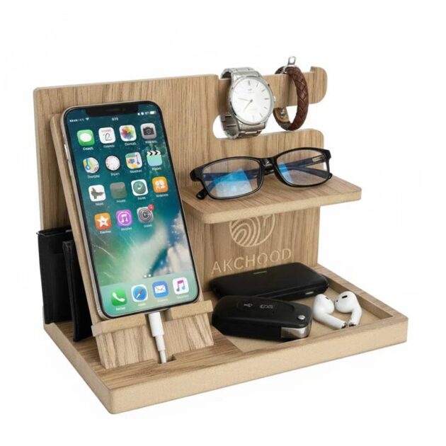 ✨ منظم مكتب خشبي أنيق وعملي