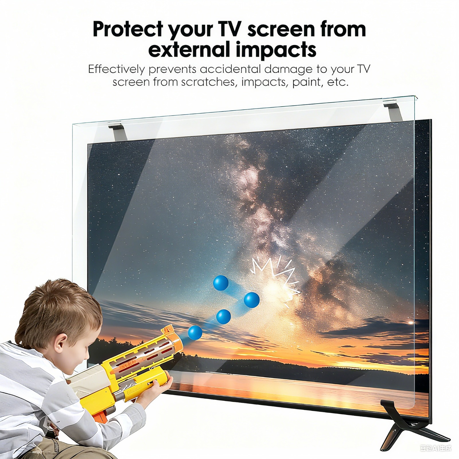 📺 Protection d’écran TV transparente